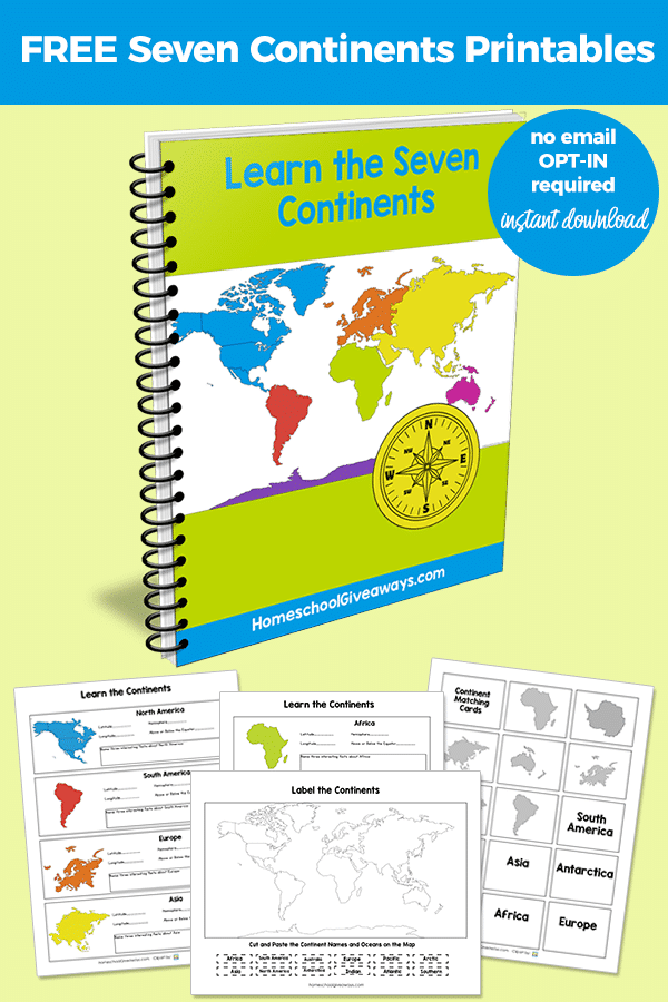 FREE Seven Continents Printables