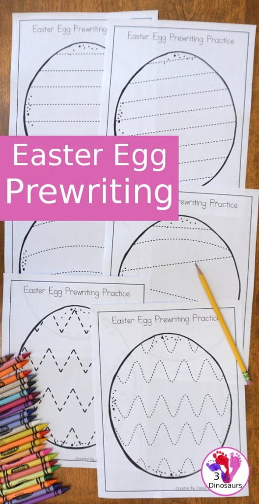 FREE Easter Egg Prewriting Practice