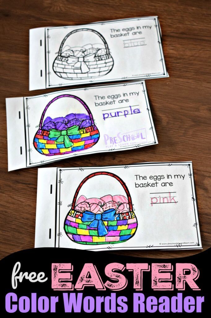 FREE Easter Color Words Reader