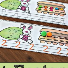 FREE Easter Count, Trace, & Erase Strips