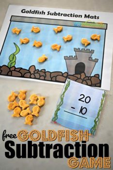 FREE Goldfish Subtraction Game