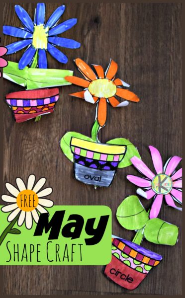 FREE Flower Shape Math Craft