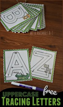 FREE Uppercase Letter Tracing Cards