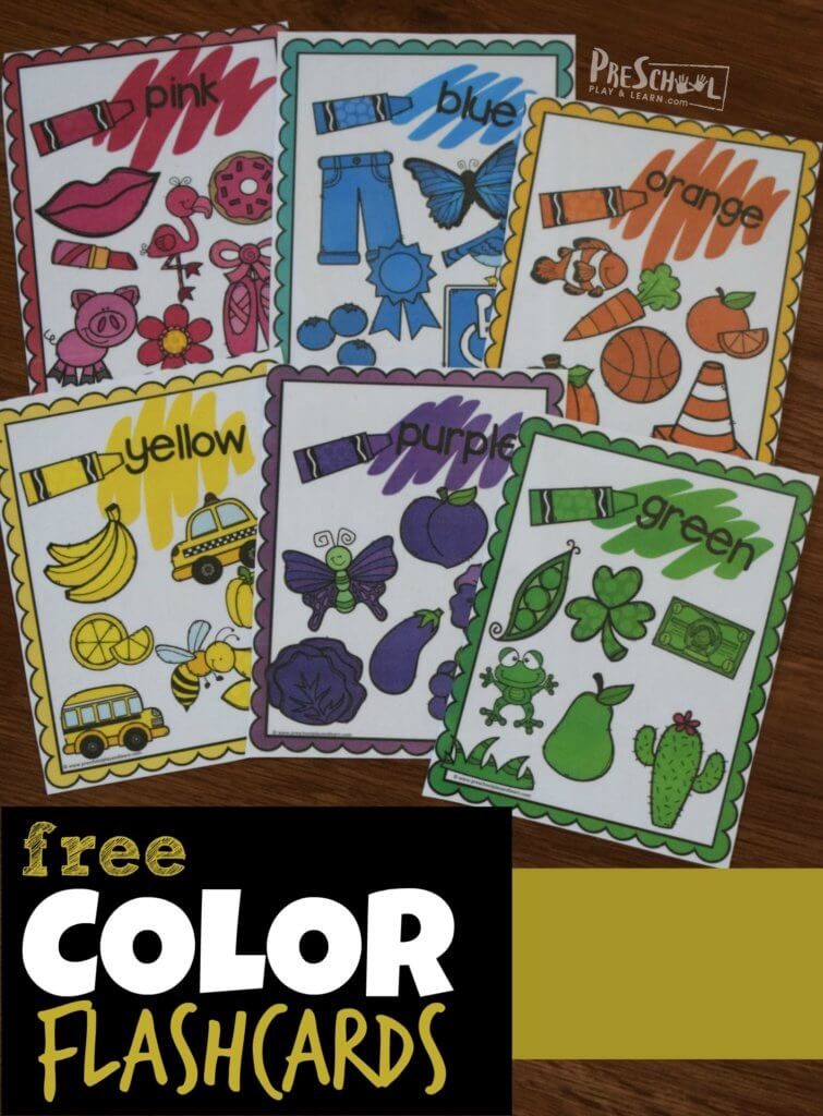 FREE Printable Color Words Flashcards