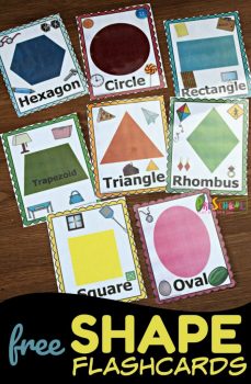 FREE Shape Flashcards Scavenger Hunt