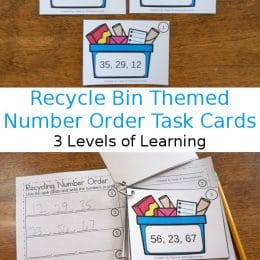 FREE Recycling-Themed Number Order Task Cards