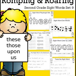 FREE Romping & Roaring 2nd Grade Sight Word Set 9