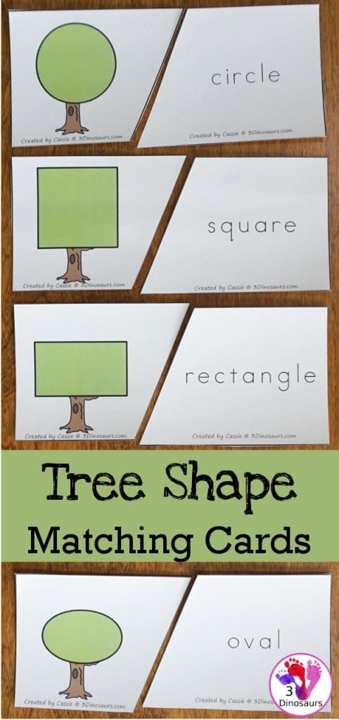 FREE Tree Shape Matching Cards