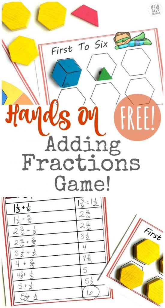 FREE Adding Fractions Game