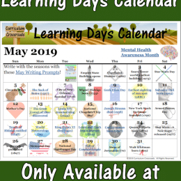 FREE May 2019 Learning Days Calendar