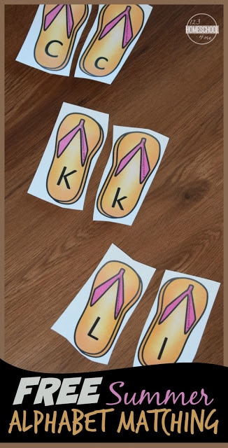 FREE Flip Flop Alphabet Matching Cards