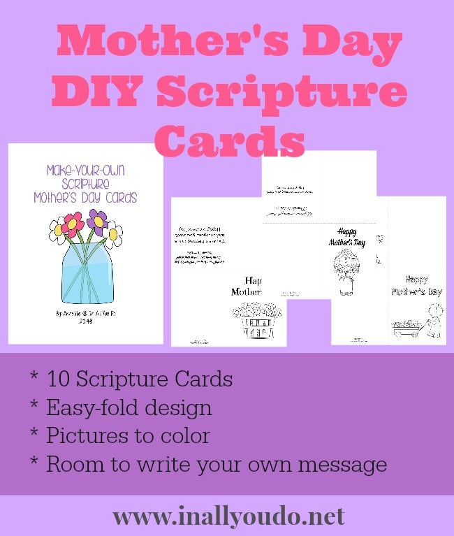 Free DIY Mother's Day Scripture Cards