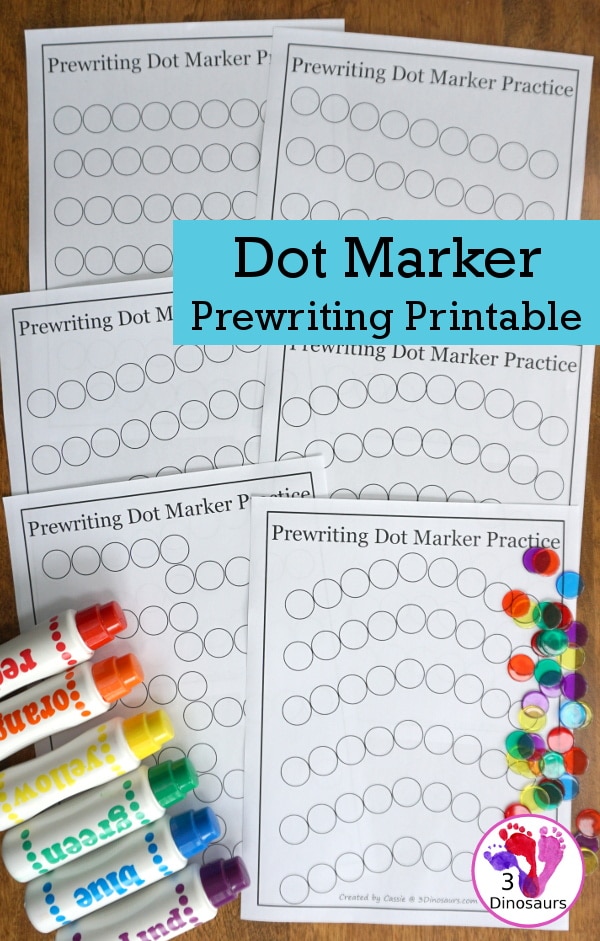 FREE Prewriting Dot Marker Printables Free Homeschool Deals