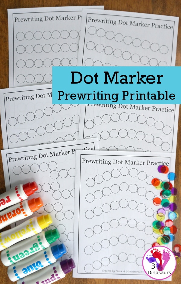 FREE Prewriting Dot Marker Printables