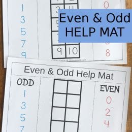 FREE Even & Odd Math Help Mat