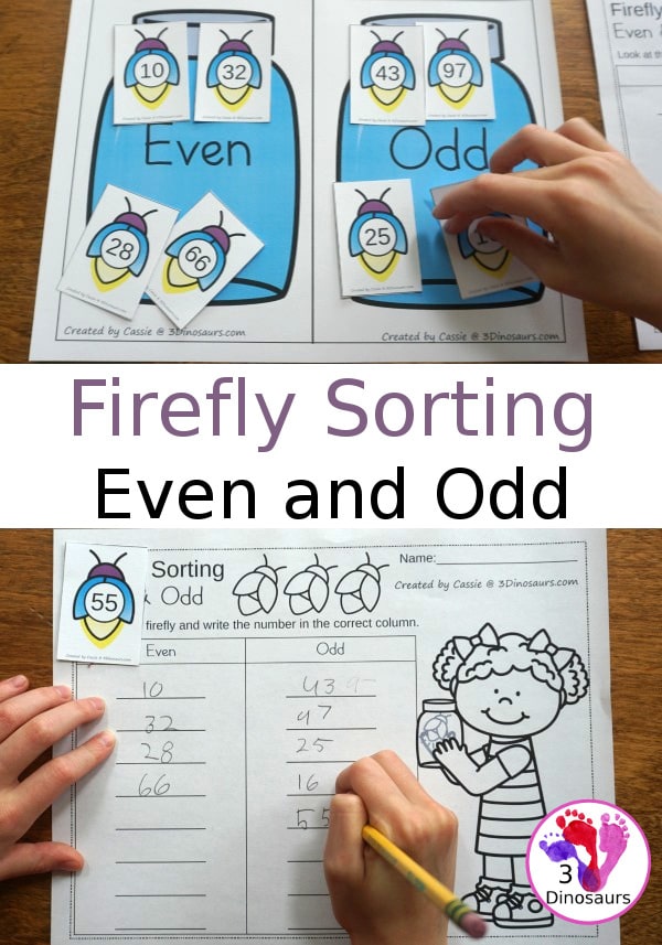 FREE Firefly Even and Odd Sorting Activity