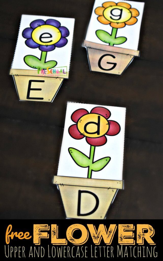 FREE Flower Letter Matching