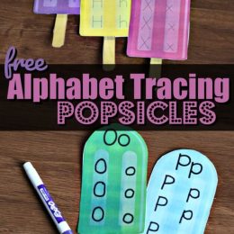 FREE Alphabet Tracing Popsicles