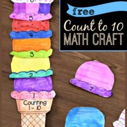 FREE Ice Cream Counting Math Craft