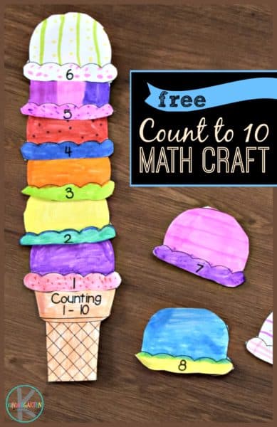 FREE Ice Cream Counting Math Craft