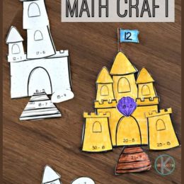 FREE Sandcastle Subtraction Math Craft