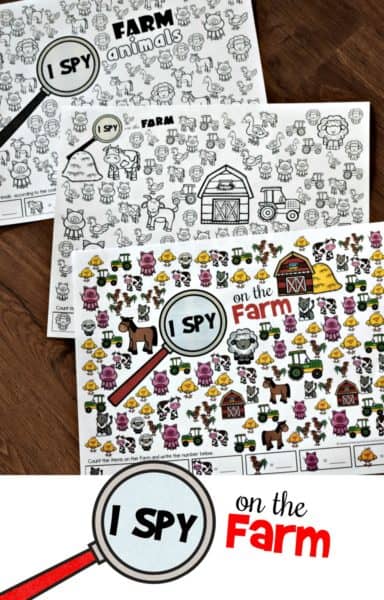 FREE I Spy Farm Animals Printables