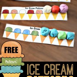FREE Ice Cream Playdough Patterns