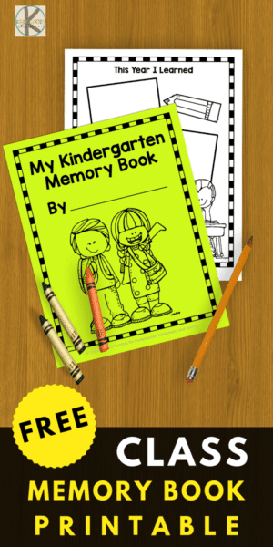 FREE Kindergarten Memory Book