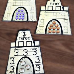 FREE Number Tracing Sandcastles