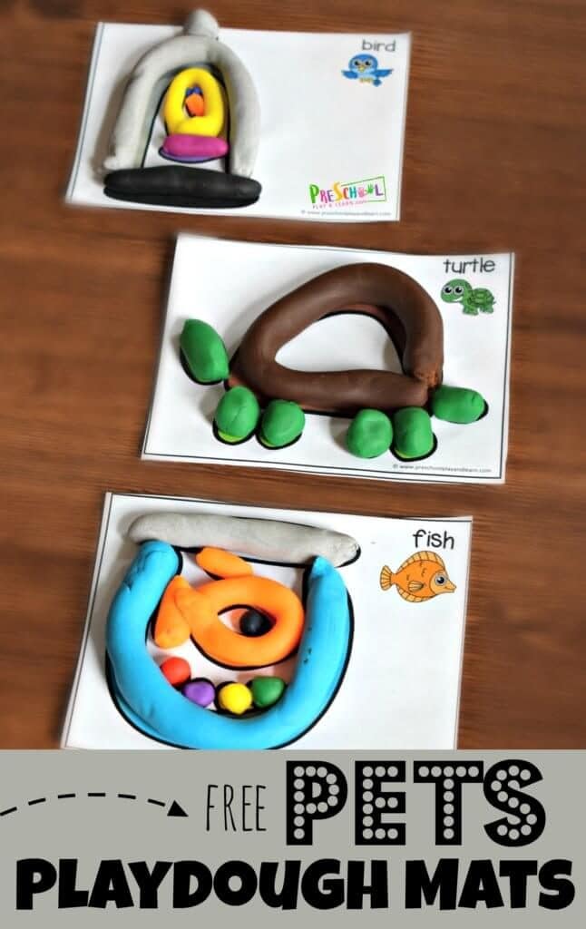 FREE Pets Playdough Mats