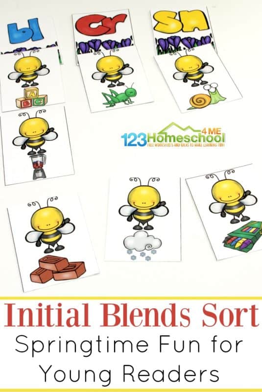 FREE Spring Initial Blends Sorting Game