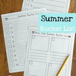 FREE Blank Summer Bucket List