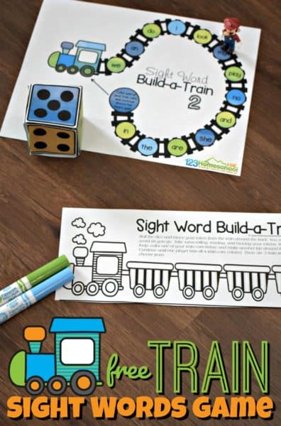 FREE Train Sight Words Game