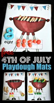 FREE 4th of July Playdough Mats