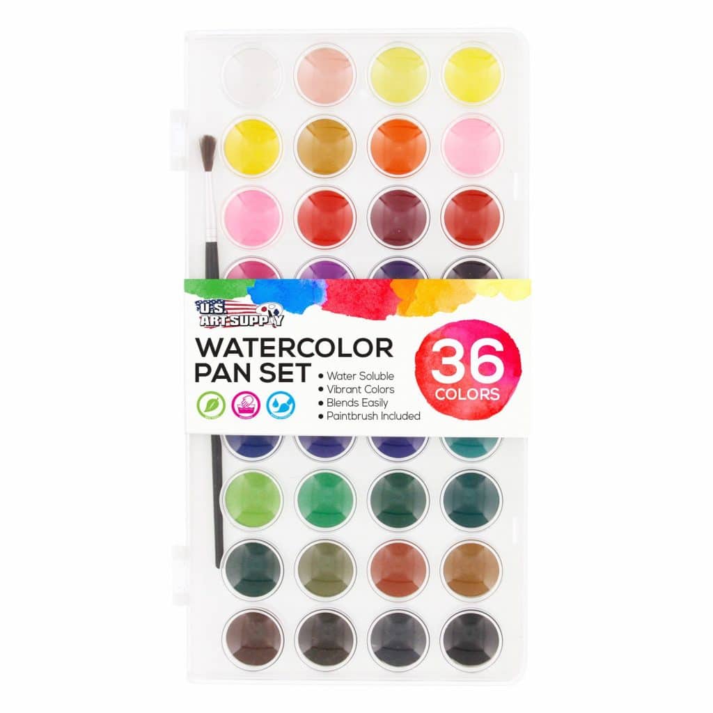 Amazon Deal: 63% Off 36 Watercolor Paint Set & Paintbrush!