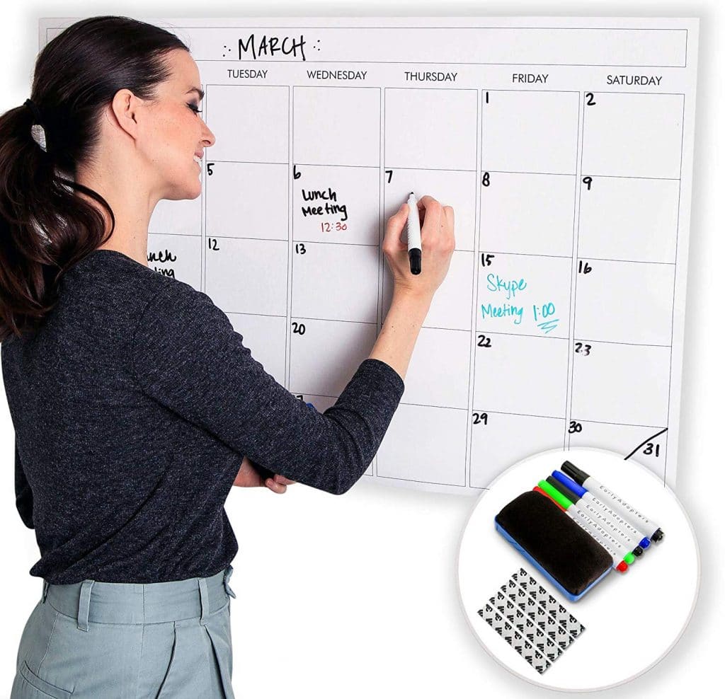 Amazon Deal: 20% Off Large Dry Erase Laminated Wall Calendar