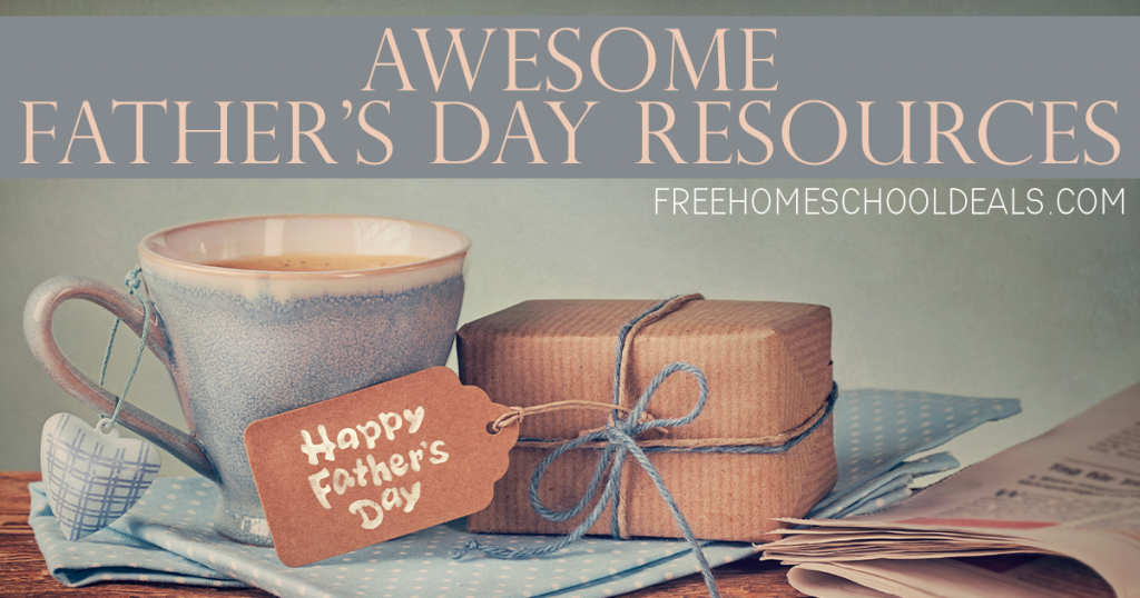 coffee mug with small gift and tag reading Happy Father's Day - 14 Awesome Father's Day Resources