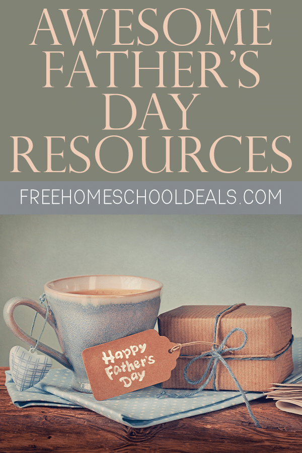 coffee mug with small gift and tag reading Happy Father's Day - 14 Awesome Father's Day Resources