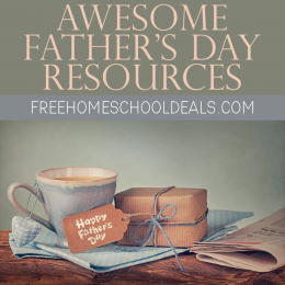 coffee mug with small gift and tag reading Happy Father's Day - 14 Awesome Father's Day Resources