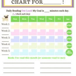 FREE Reading Rewards Chart for June!