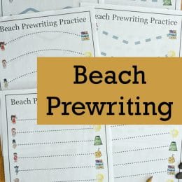 FREE Beach-Themed Prewriting Pages