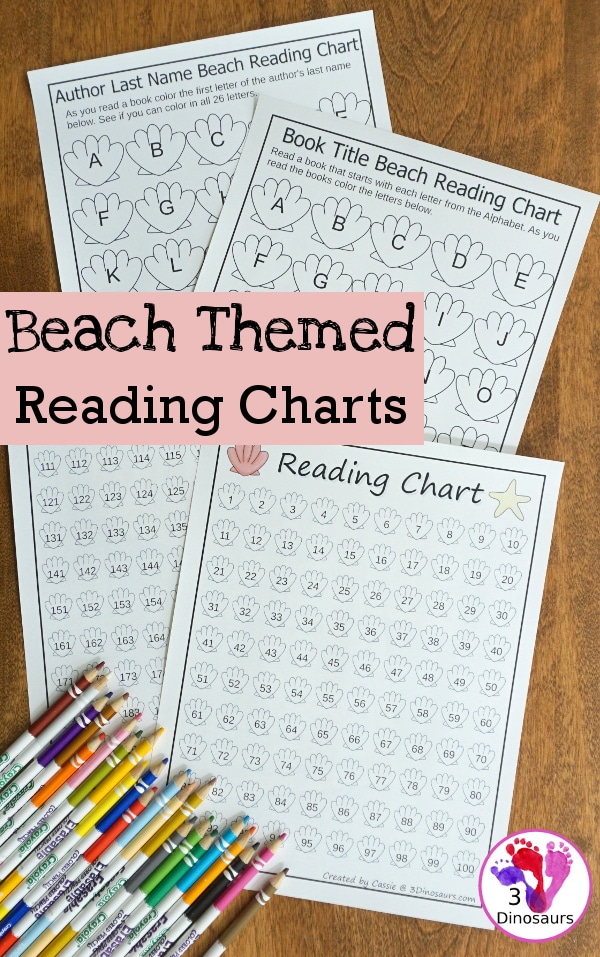 FREE Beach-Themed Reading Charts