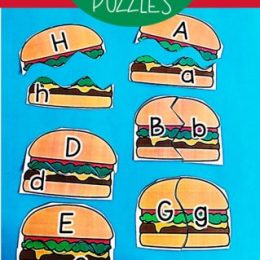 FREE Hamburger Alphabet Puzzle