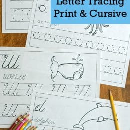 FREE Ocean Animals Letter Tracing Sheets