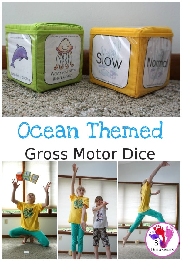 FREE Ocean-Themed Gross Motor Dice