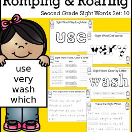 FREE Romping & Roaring 2nd Grade Sight Word Set 10