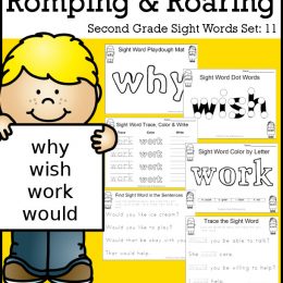 FREE Romping & Roaring 2nd Grade Sight Word Set 11