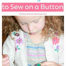 FREE Printable: The Best Way to Sew On a Button For Kids!