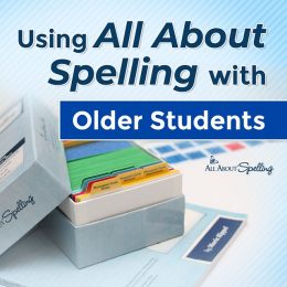 box of All About Spelling overlay - Using All About Spelling with Older Students