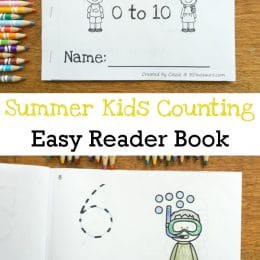 FREE Summer Kids Counting Easy Reader